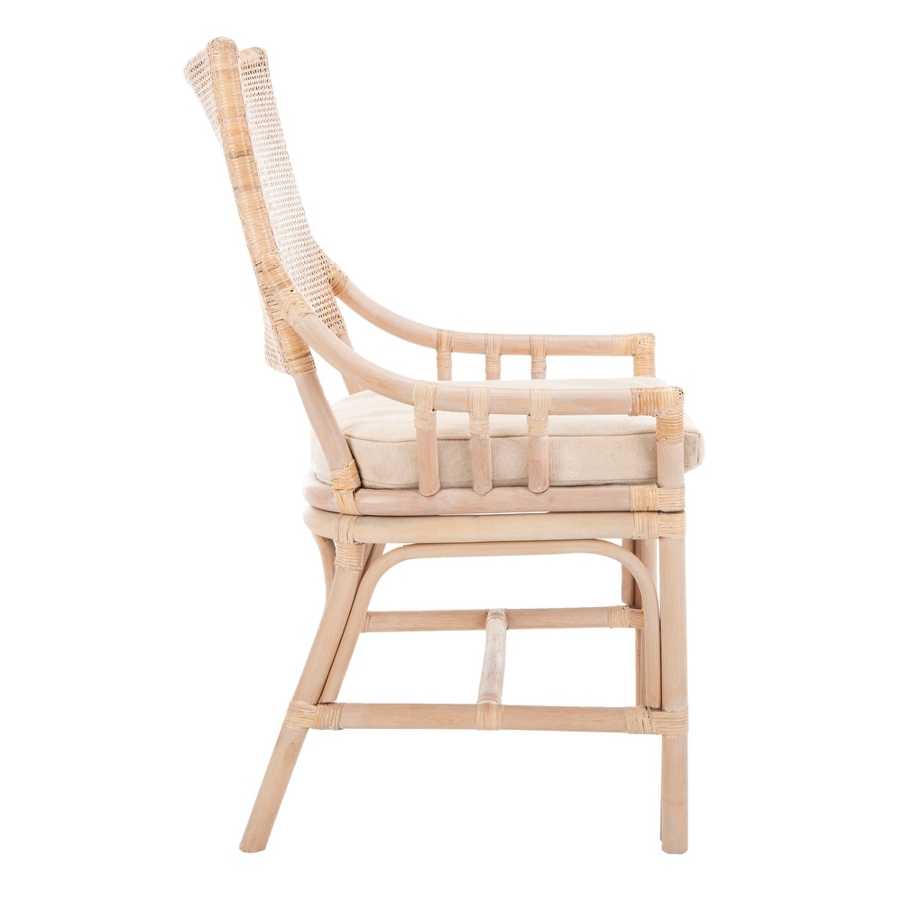 SAFAVIEH Donatella Coastal Rattan Cushion Chair   22\