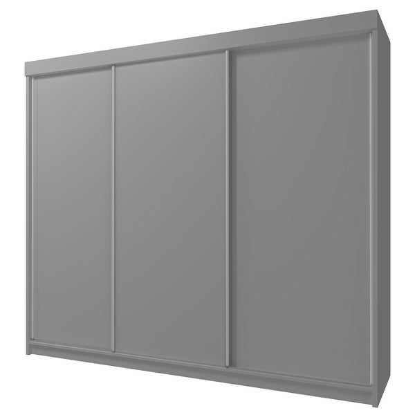 Hicksville Modern Wooden Wardrobe - Armoire - 99 Inch Wide - - 36337942