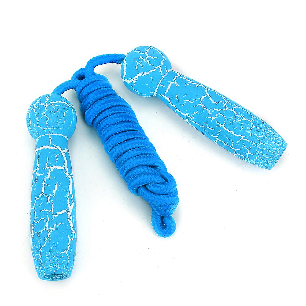 Wooden Adjustable Skipping Rope Fitness Children Students Adult Jump Ropes Toyblue