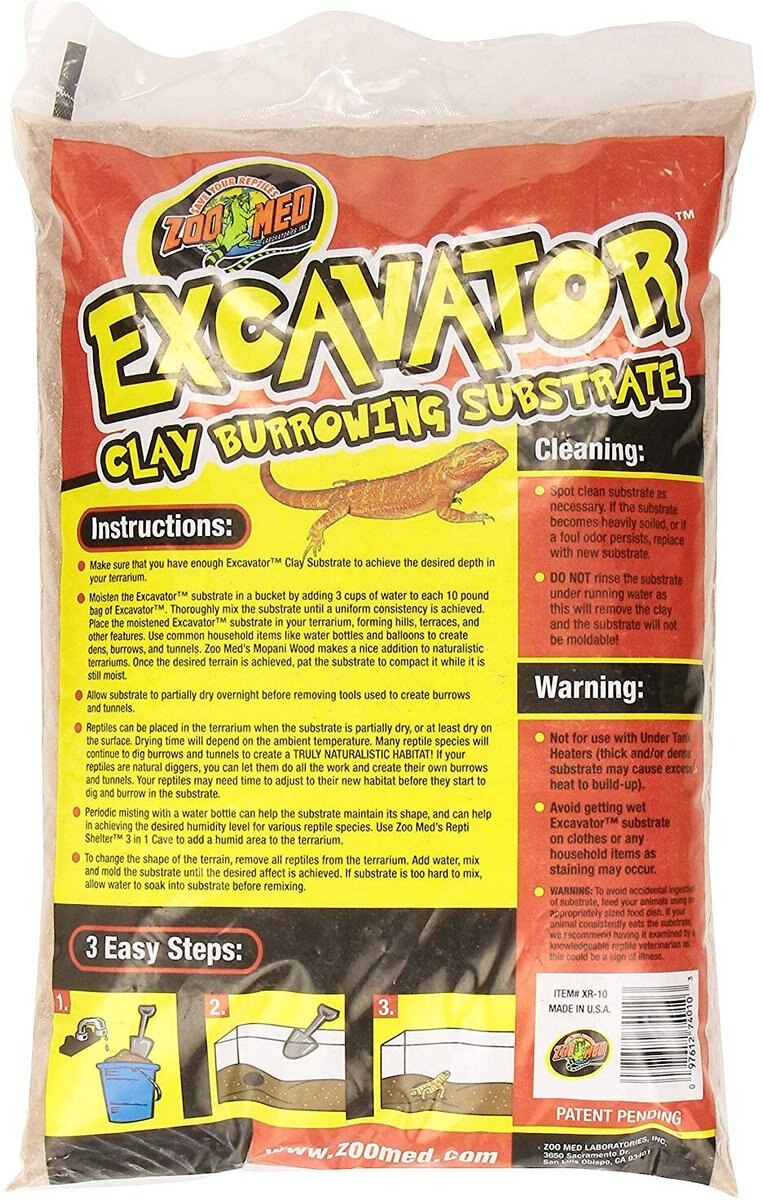 Zoo Med Excavator Clay Burrowing Reptile Substrate