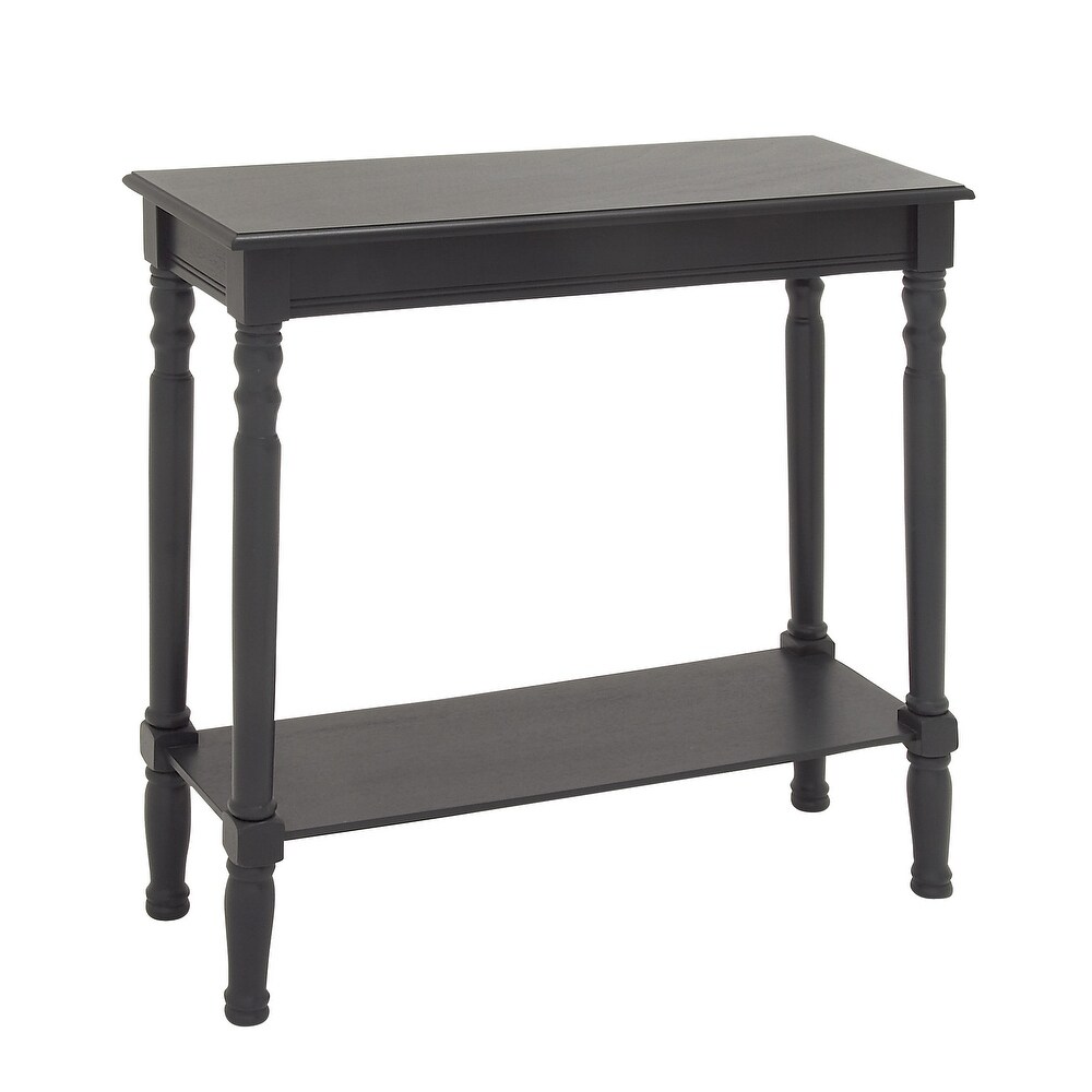 Black Wood Traditional Console Table   32 x 12 x 32