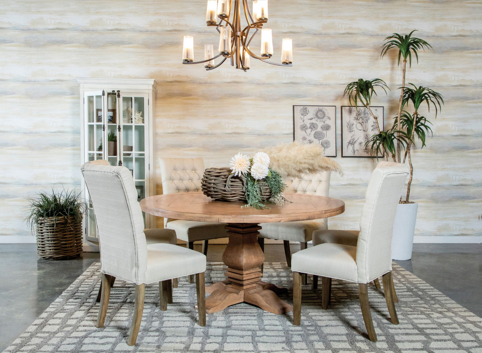 Douglas Tufted Back Dining Chairs Vineyard Oak  Set of 2   Modern   Dining Chairs   by Modon  Houzz