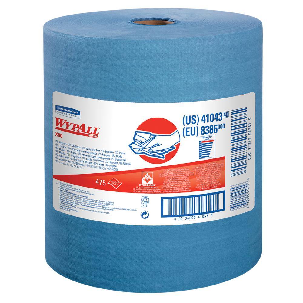 WYPALL Blue 1-Ply Paper Towel Roll (475-Sheets per Roll) KCC41043