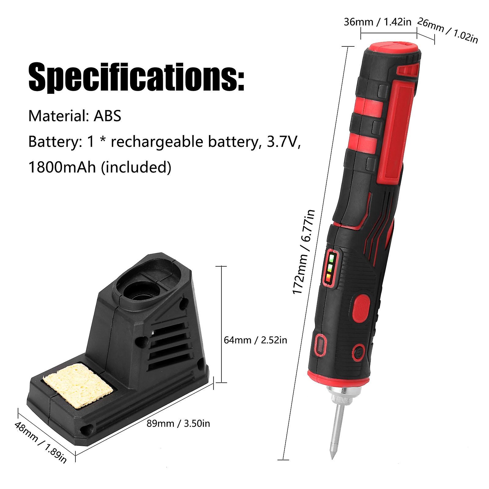 Wireless Soldering Iron Usb Rechargeable 3.7v Battery 480  With Bright Led Light Solderingtip +stand+soldering Wires Diy Tool