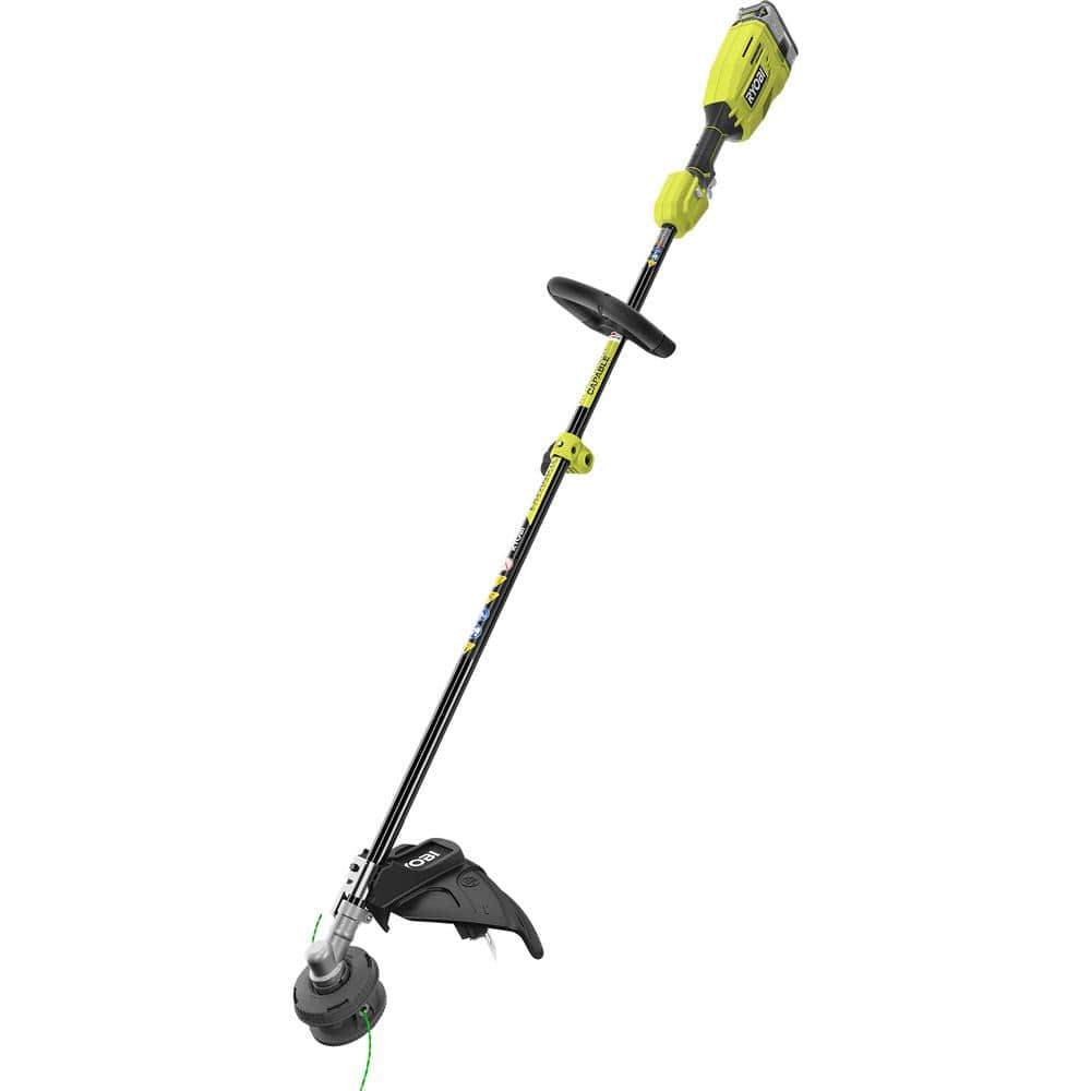 RYOBI ONE+ 18V Brushless 15 in. Cordless Attachment Capable String Trimmer with 4.0 Ah Battery and Charger P20110