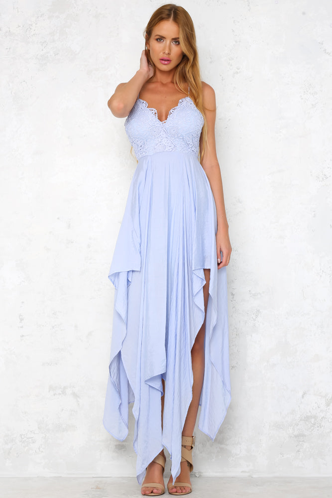 Oh Desire Maxi Dress Steel Blue