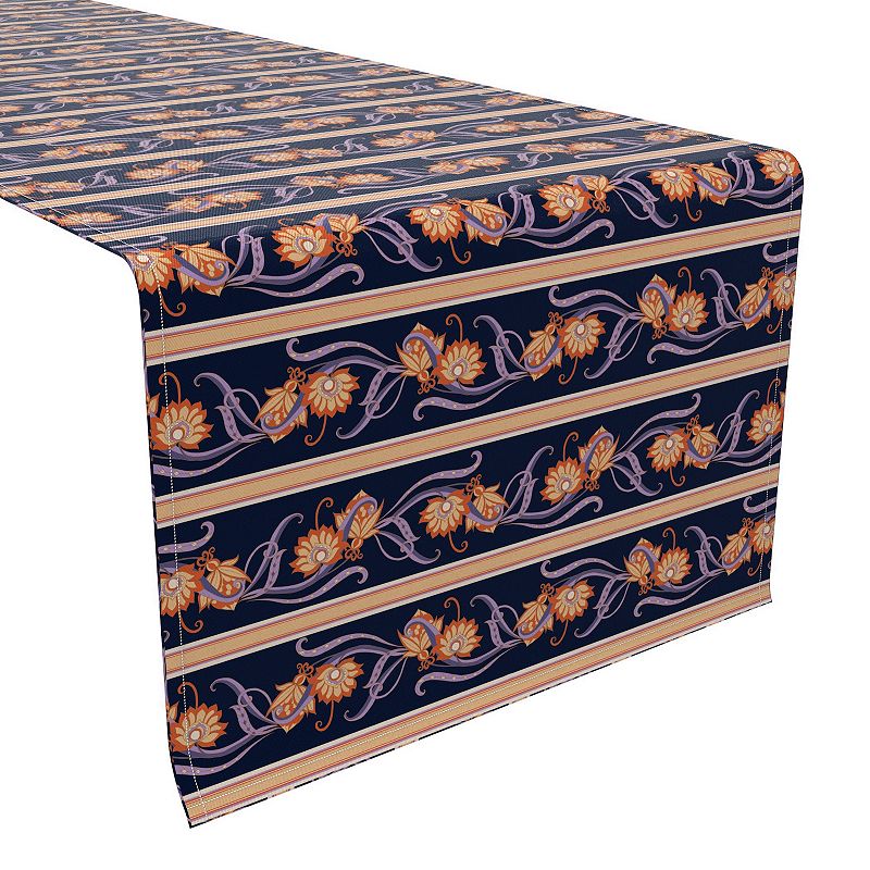 Table Runner， 100% Cotton， 16x90， Floral 2