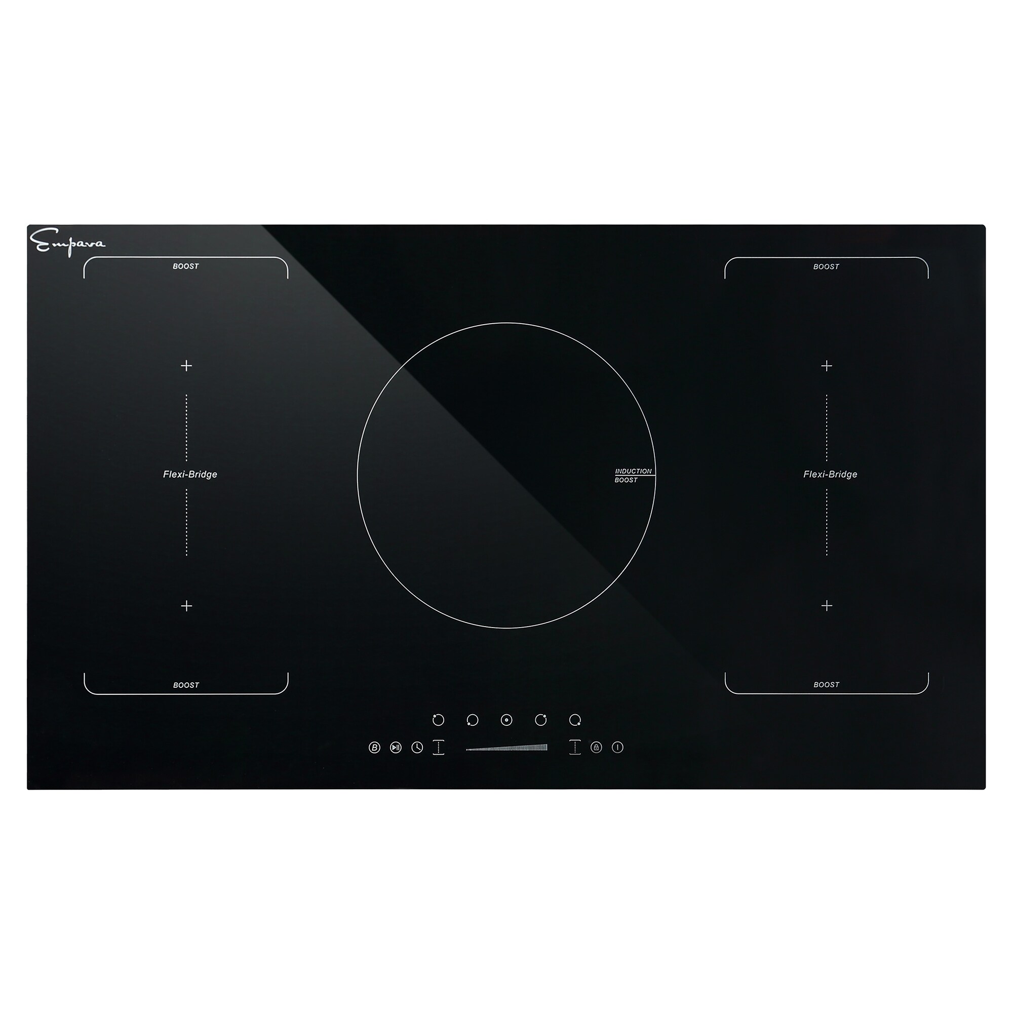 36-in 5 Elements Built-In Electric Induction Cooktop Including Bridge Element - 36