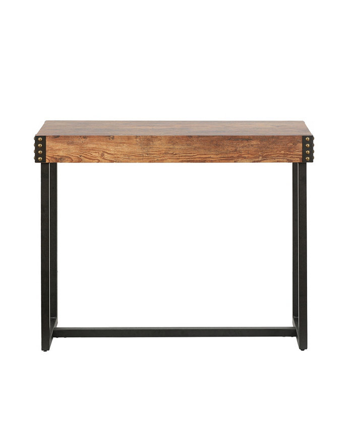 Luxen Home 31.5 H Manufactured Wood Metal and Iron Console and Entry Table