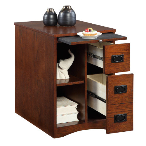 Modern Design 1pc Nightstand of Drawers Shelfs Mul...