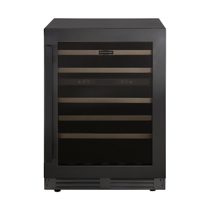 Marathon MWC56DBLS 24quot Black Steel Dual Zone Wine Cooler