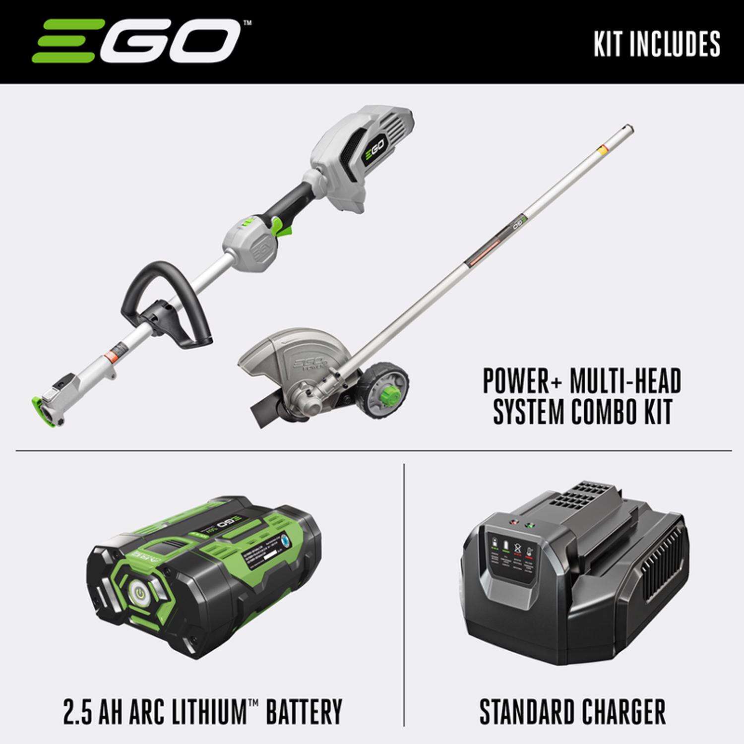 EGO Power+ Multi-Head System ME0801 3 in. 56 V Battery Edger Kit (Battery and Charger) W/ 2.5 AH BATTERY