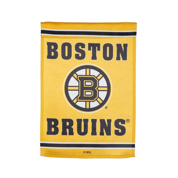 Embossed Suede Flag Gdn Size Boston Bruins