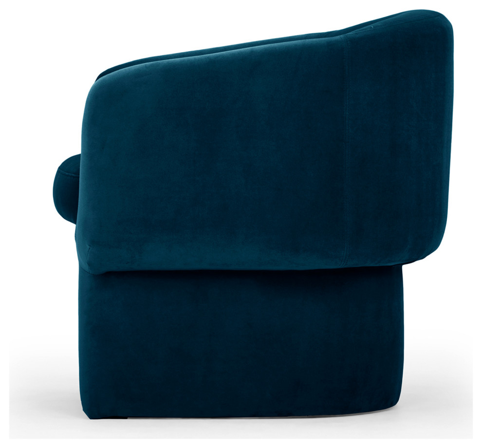 Ovie 27 quotFabric Chair  Plush Velvet   Contemporary   Armchairs And Accent Chairs   by Kardiel  Houzz