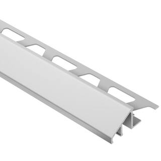 Schluter Systems Reno-U Satin Anodized Aluminum 12 in. x 8 ft. 2-12 in. Metal Reducer Tile Edging Trim AEU125