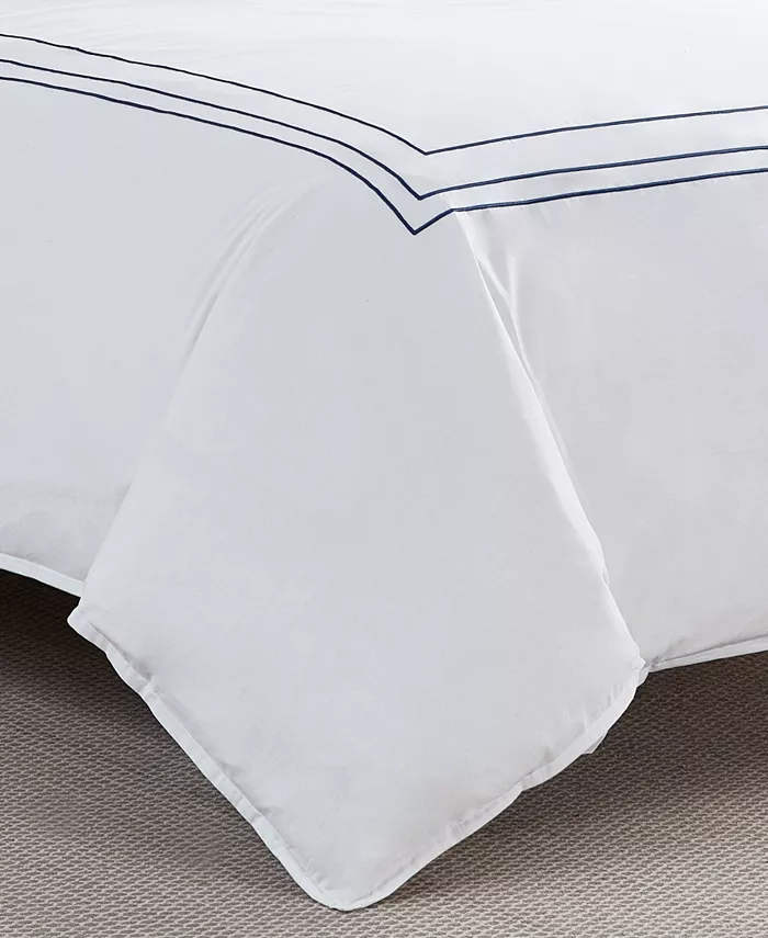 Nautica Alden White Embroidered 2-Piece Duvet Cover Set， Twin