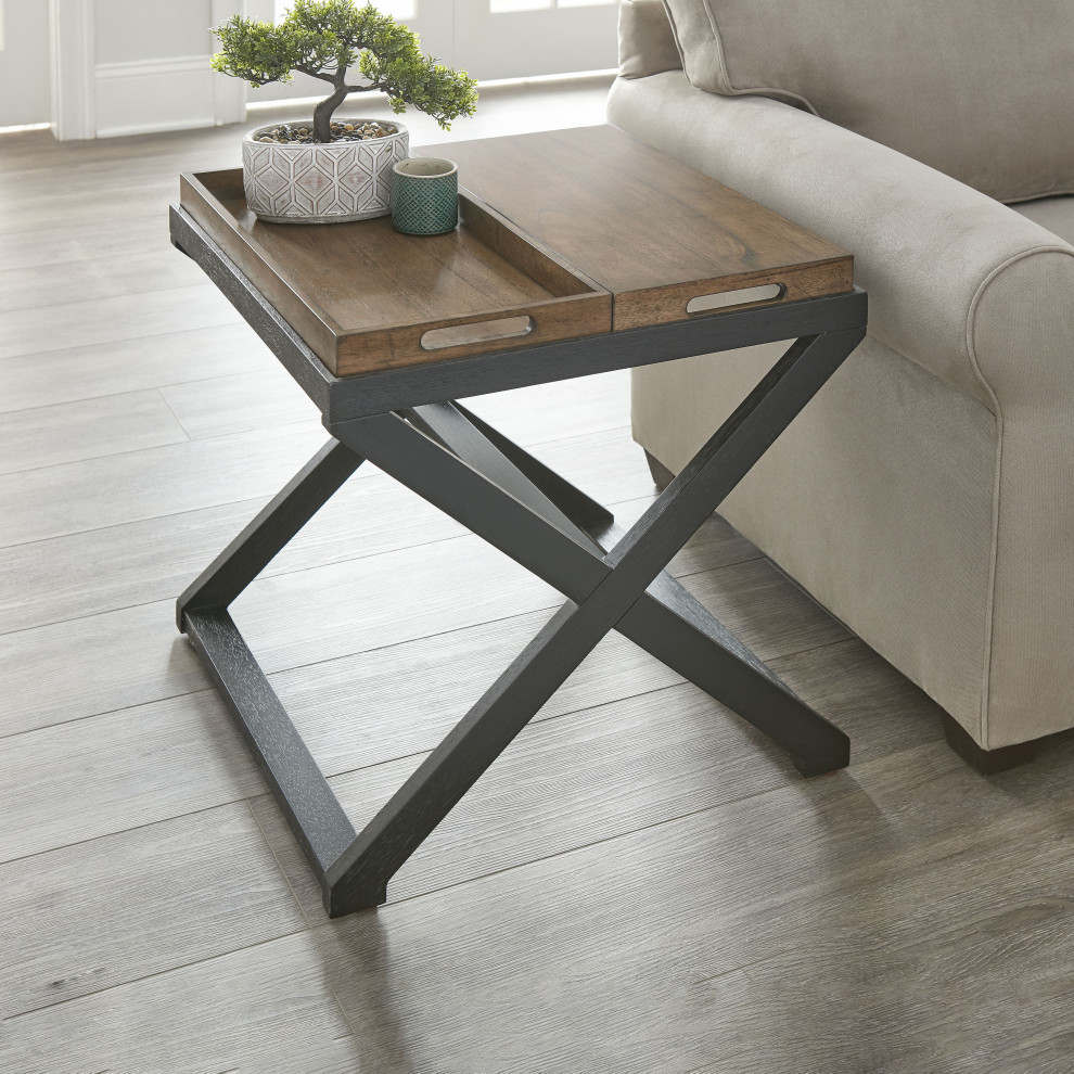 Topeka End Table   Industrial   Side Tables And End Tables   by HedgeApple  Houzz