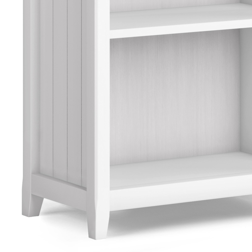 Acadian Solid Wood 5 Shelf Bookcase   Transitional   Bookcases   by Simpli Home Ltd.  Houzz