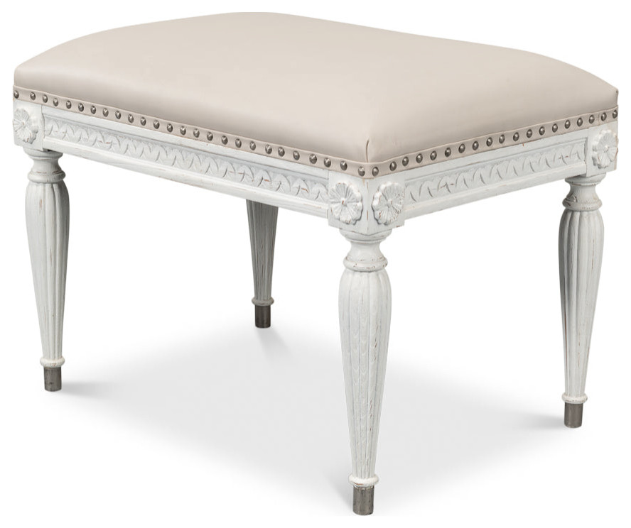 Layne Bungalow Ottoman   Traditional   Footstools And Ottomans   by Sideboards and Things  Houzz