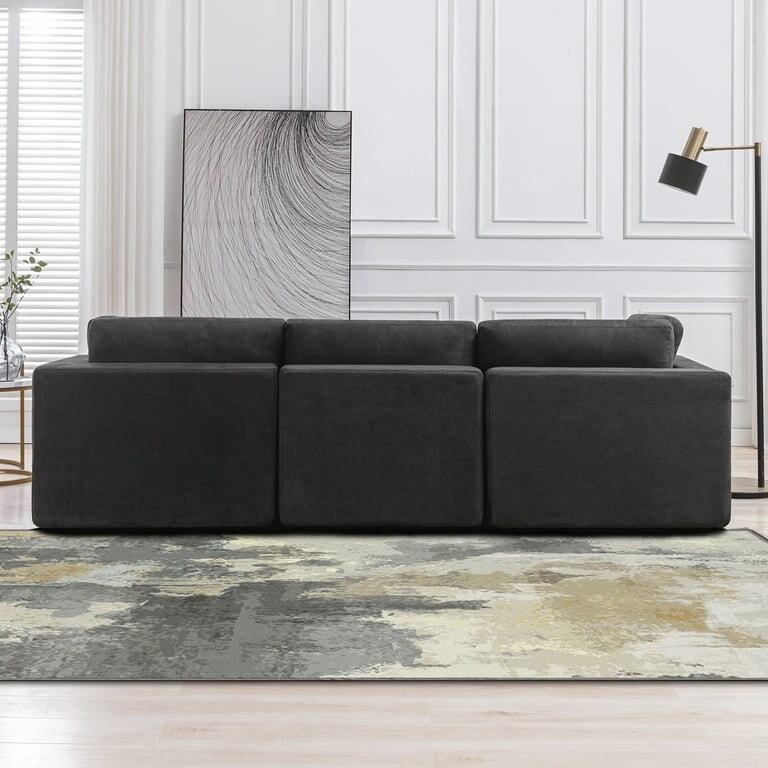 Mixoy Modern Convertible Sectional Sofa L/U Shaped Corner Sleeper Sofa Couch Modular Sectional Couches