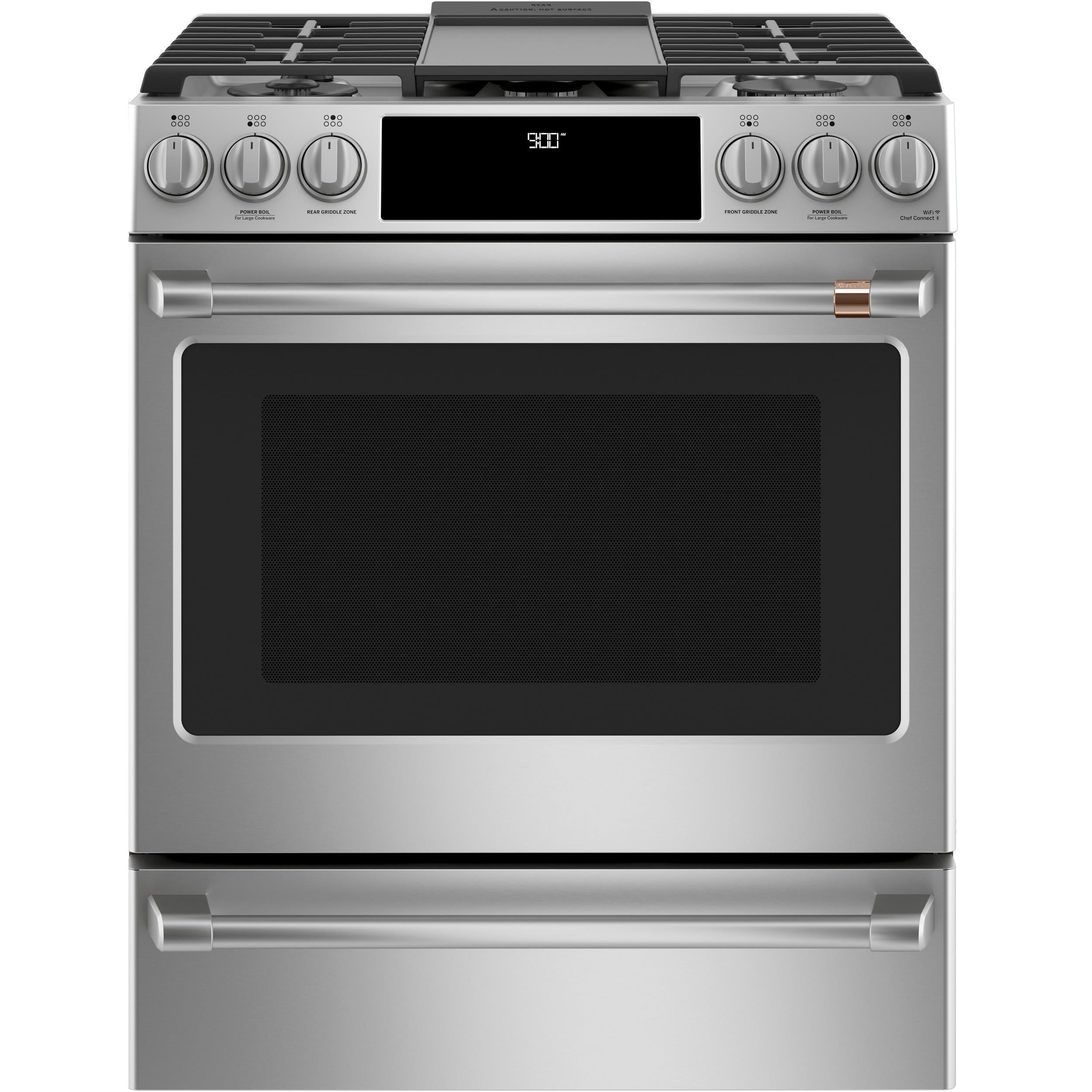 Café 30-inch Slide-in Dual-Fuel Range with Convection Technology C2S900P2MS1