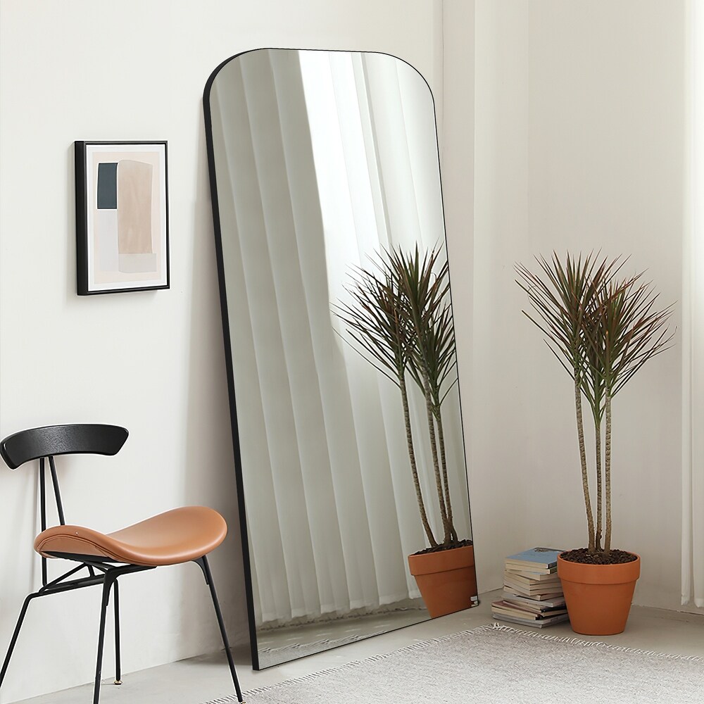 Iron Arch Top Bathroom Mirror Full Length Wall Mirror