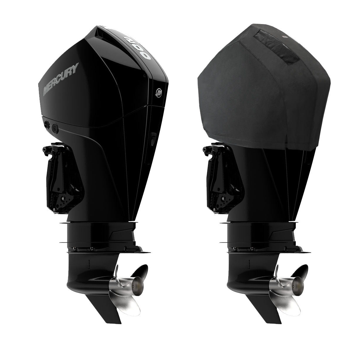 Oceansouth Heavy Duty Vented Cover for Mercury Outboard 4 Stroke V6 3.4L - 175HP， 200HP， 225HP and 175PRO XS (2018-2023)