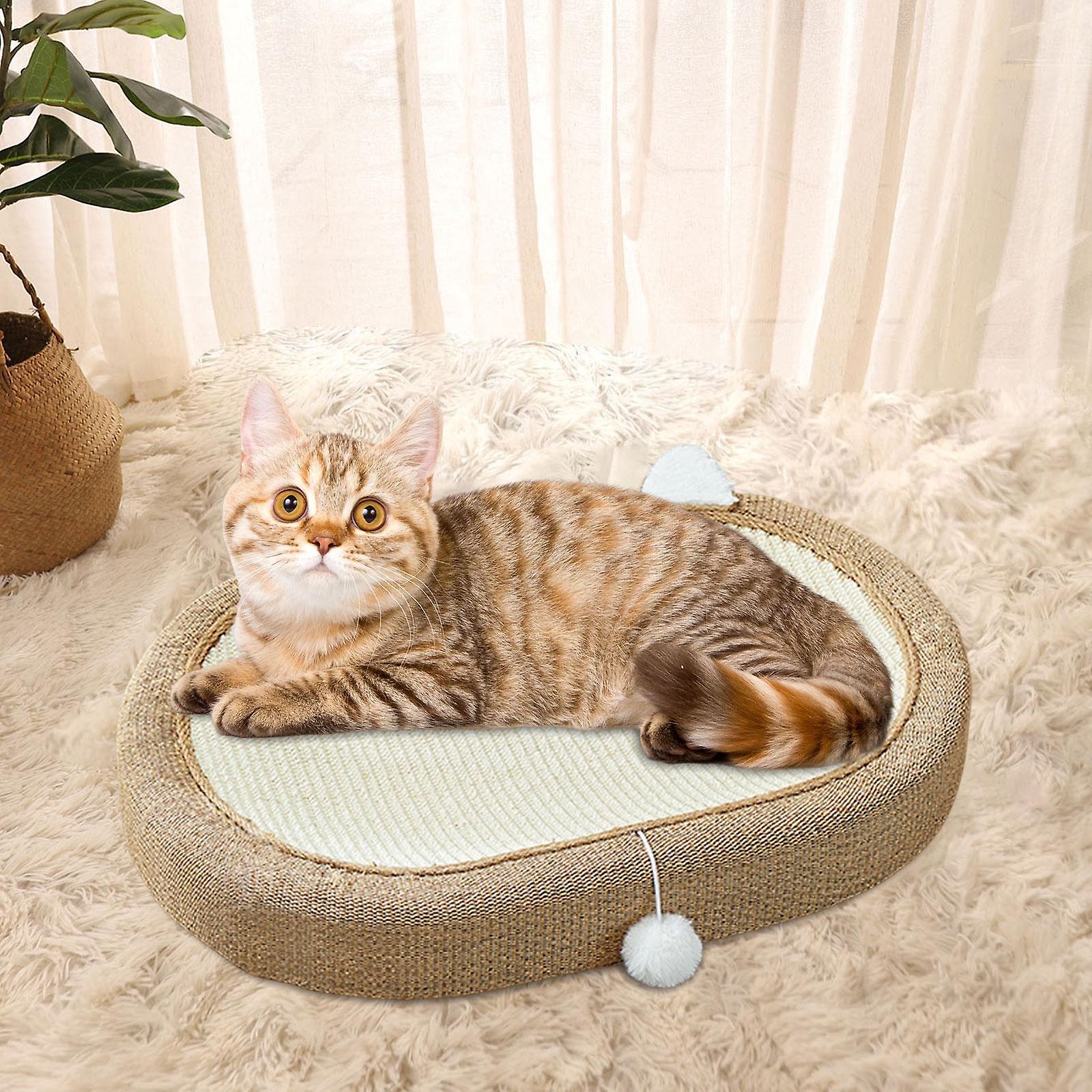 Cat Scratcher Sisal Furniture Protector Non Slip Grinding Claw Portable Nest Half Sisal Cat