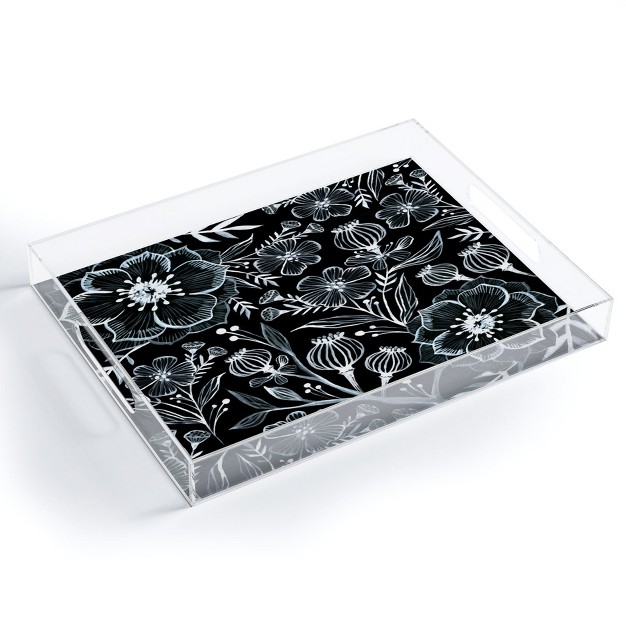 Stephanie Corfee Black And White Botanika Acrylic Tray Deny Designs