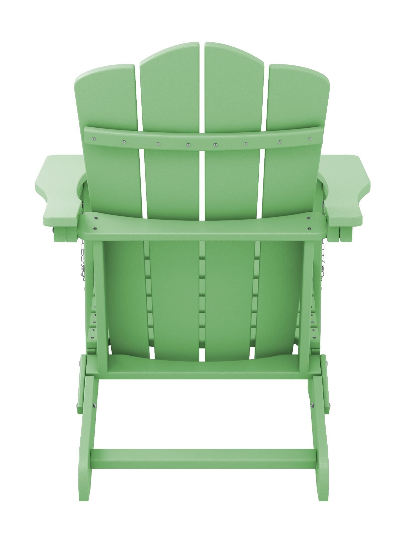 Outdoor Patio Folding Plastic Adirondack Chair for Garden, Light Green