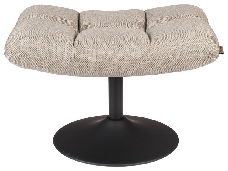 Light Gray Upholstered Ottoman  Dutchbone Bar   Transitional   Footstools And Ottomans   by Luxury Furnitures  Houzz