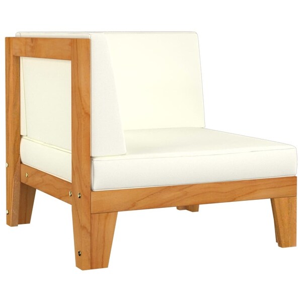 4 Piece Garden Lounge Set with Cushions Solid Acacia Wood - Overstock - 35105940