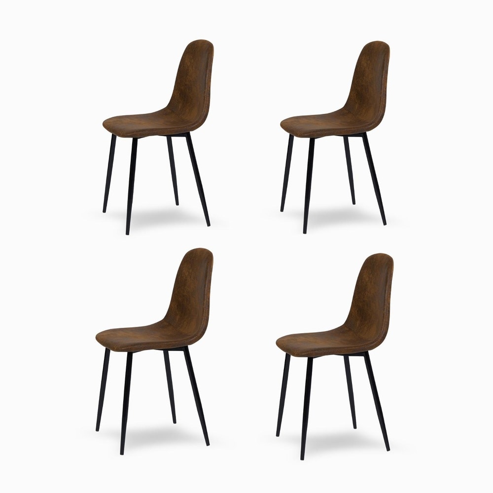 Homylin Mid century Modern Fabric Dining Chair (Set of 4)