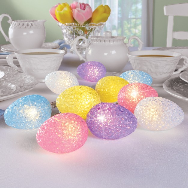 Collections Etc Battery operated Pastel Easter Eggs Wired String Lights