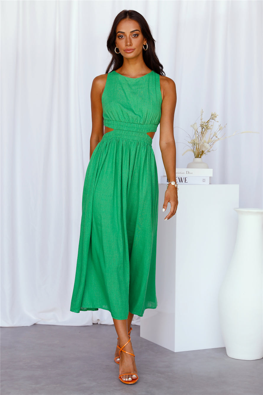 Bayside Beauty Midi Dress Green