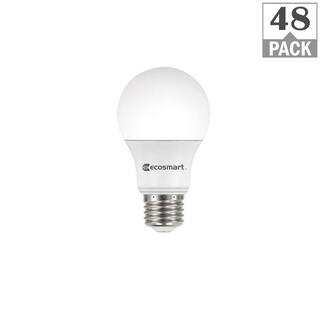 EcoSmart 40-Watt Equivalent A19 Dimmable LED Light Bulb Daylight (48-Pack) B7A19A40WESD34