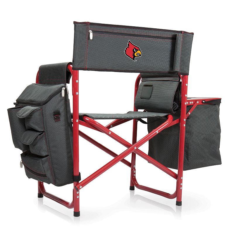 Picnic Time Louisville Cardinals Fusion Backpack Chair with Cooler