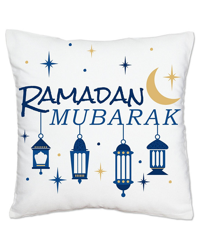 Big Dot of Happiness Ramadan - Eid Mubarak Home Decorative Cushion Case Throw Pillow Cover 16 x 16 In