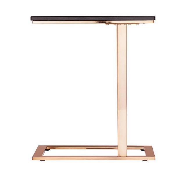 Rainer Contemporary C Table Black champagne Aiden Lane