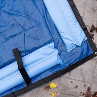 Robelle Premium Mesh XL 18 ft. x 36 ft. Rectangular Blue and Black Mesh In Ground Winter Pool Cover 421836R