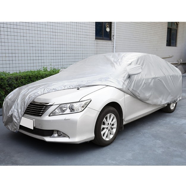 Unique Bargains Universal Sedan Car Cover Waterproof Outdoor Sun Rain Resistant Protection M