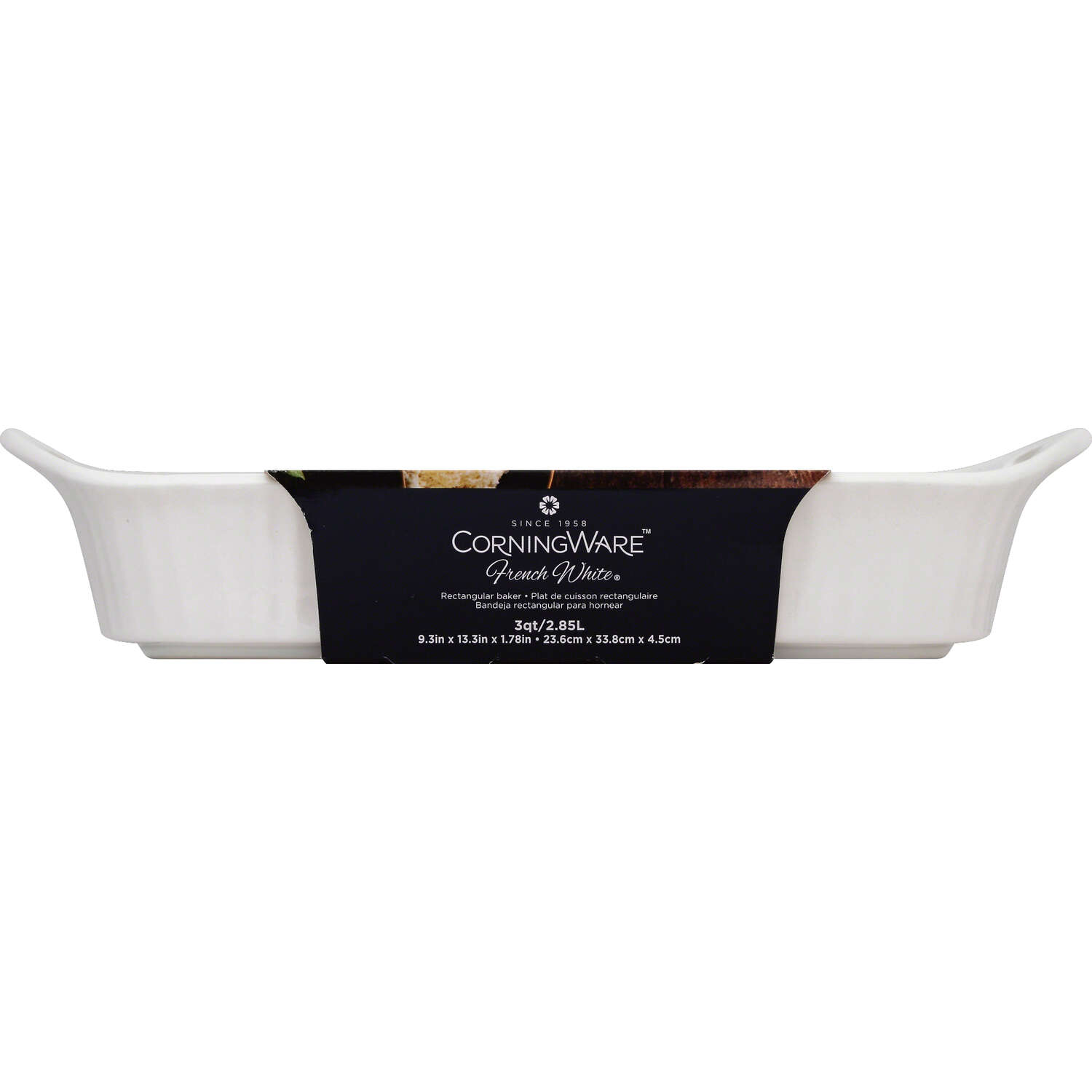 Corningware 10.5 in. W X 16-1/8 in. L Casserole Pan White