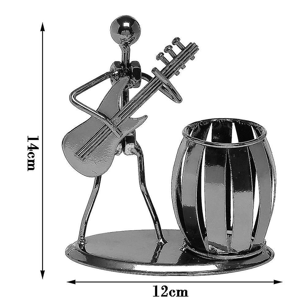 Guitar Pen Holder Creative Desktop Accessories Multipurpose Metal Pen Holder Wedding Gift