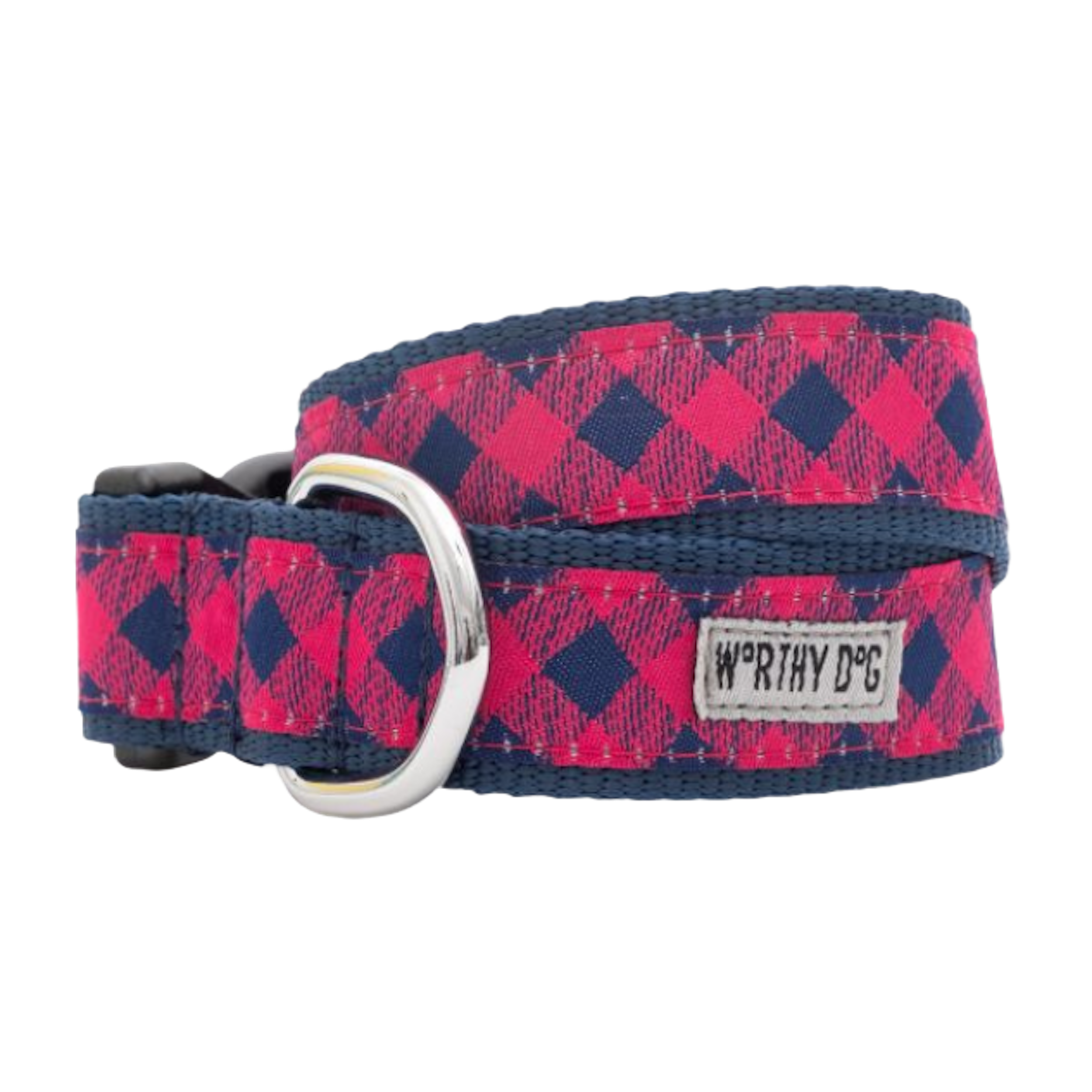 Collar | Bias Buffalo Plaid Pink & Navy