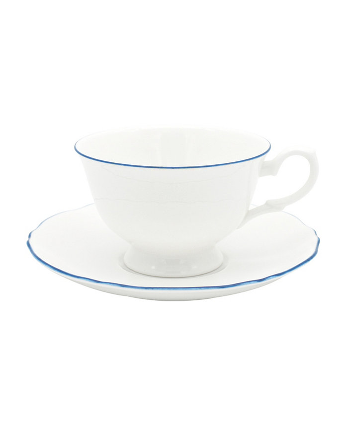 Twig New York Amelie Royal Blue Rim Cup and Saucer