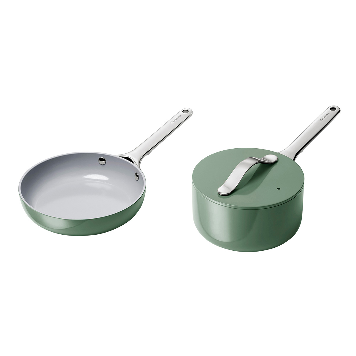 Caraway Home NonStick Ceramic Mini Fry Pan and Mini Sauce Pan Duo