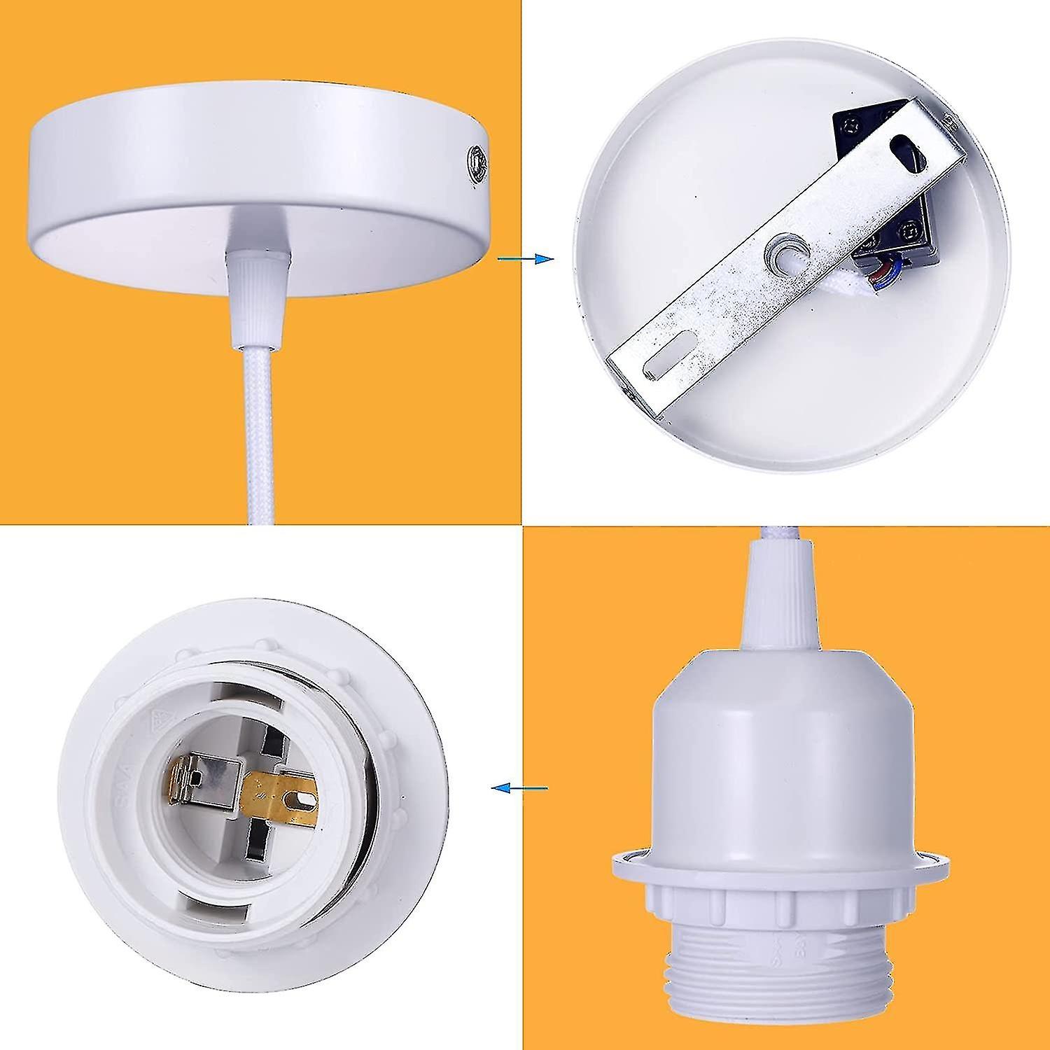 Suspension Lamp With Screw Ring， Adjustable Cable 100cm， Shade-compatible Suspension， Socket For Kit