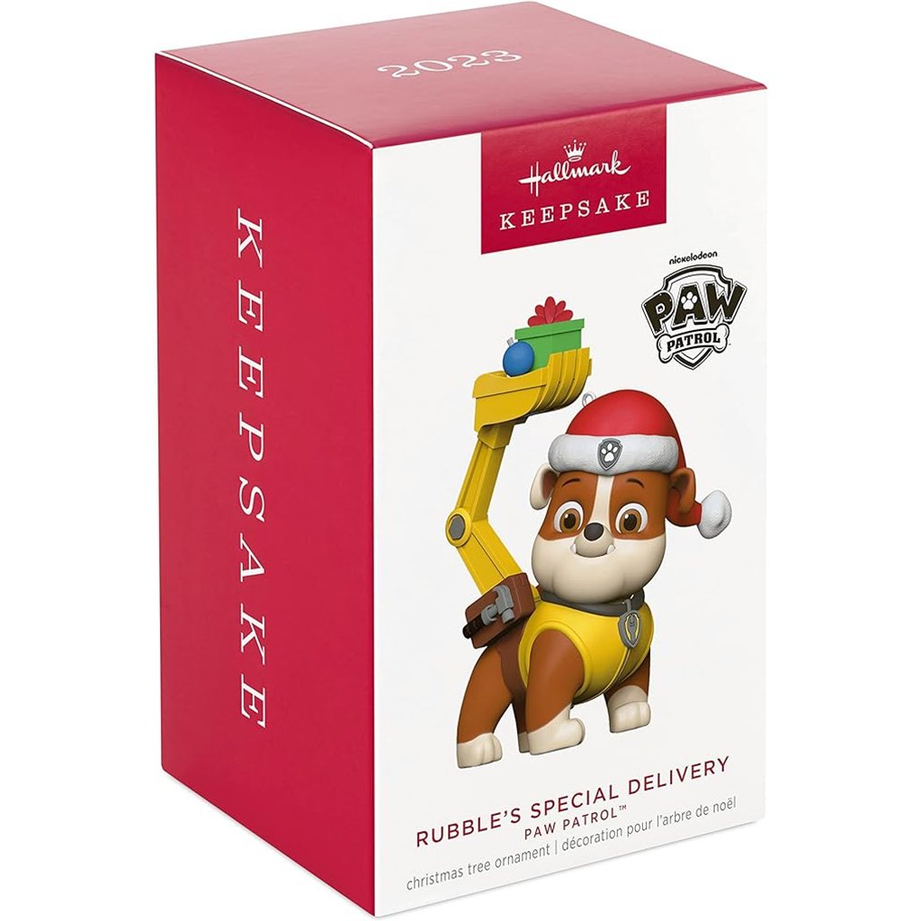 Hallmark  2023 Keepsake Ornament Paw Patrol Rubble's Special Delivery