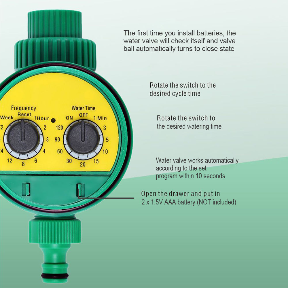 Docooler Intelligent  Irrigation Controller Knob Type Garden Irrigation Timer Battery Operated Automatic Watering Timer for Gardens Countyards Lawns Greenhouse