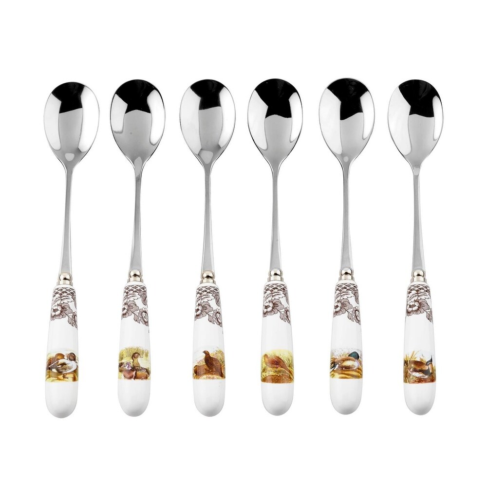 Spode Woodland Set of 6 Teaspoons Assorted Motifs   6\